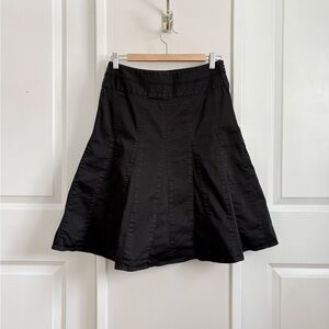 Armani Jeans Black Cotton Poplin A-Line Skirt – Size 44 (US 8)